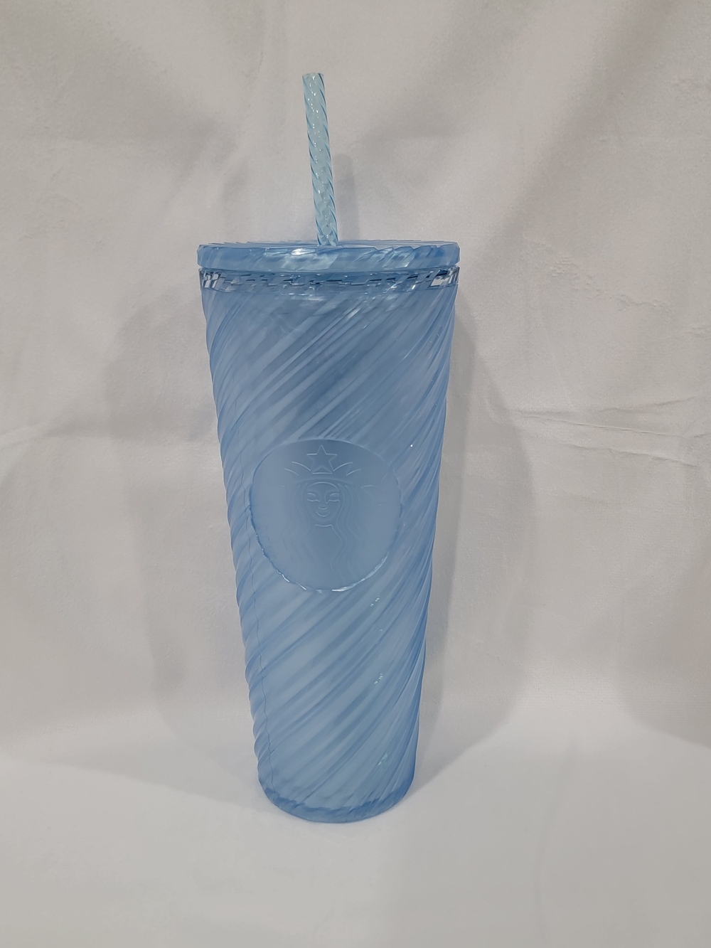 Starbucks Pale Blue Twisted Straw Cold Cup